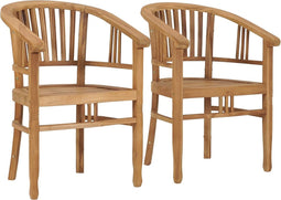 vidaXL - Tuinstoelen - 2 - st - massief - teakhout