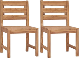 vidaXL - Tuinstoelen - 2 - st - massief - teakhout