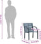 vidaXL - Tuinstoelen - 2 - st - massief - vurenhout - en - gepoedercoat - staal - grijs