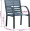 vidaXL - Tuinstoelen - 2 - st - massief - vurenhout - en - gepoedercoat - staal - grijs