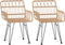 vidaXL - Tuinstoelen - 2 - st - met - armleuning - 56x64x80 - cm - PE-rattan