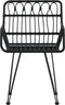 vidaXL - Tuinstoelen - 2 - st - met - armleuning - 56x64x80 - cm - PE-rattan - zwart