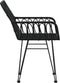 vidaXL - Tuinstoelen - 2 - st - met - armleuning - 56x64x80 - cm - PE-rattan - zwart