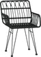 vidaXL - Tuinstoelen - 2 - st - met - armleuning - 56x64x80 - cm - PE-rattan - zwart