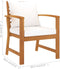 vidaXL - Tuinstoelen - 2 - st - met - crèmekleurig - kussen - massief - acaciahout