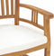 vidaXL - Tuinstoelen - 2 - st - met - crèmewitte - kussens - massief - teakhout