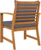 vidaXL - Tuinstoelen - 2 - st - met - donkergrijs - kussen - massief - acaciahout