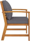 vidaXL - Tuinstoelen - 2 - st - met - donkergrijs - kussen - massief - acaciahout
