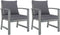 vidaXL - Tuinstoelen - 2 - st - met - donkergrijze - kussens - massief - acaciahout