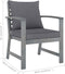 vidaXL - Tuinstoelen - 2 - st - met - donkergrijze - kussens - massief - acaciahout