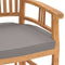 vidaXL - Tuinstoelen - 2 - st - met - donkergrijze - kussens - massief - teakhout