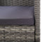 vidaXL - Tuinstoelen - 2 - st - met - donkergrijze - kussens - poly - rattan - grijs