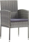 vidaXL - Tuinstoelen - 2 - st - met - donkergrijze - kussens - poly - rattan - grijs