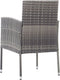 vidaXL - Tuinstoelen - 2 - st - met - donkergrijze - kussens - poly - rattan - grijs