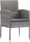 vidaXL - Tuinstoelen - 2 - st - met - donkergrijze - kussens - poly - rattan - grijs
