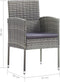 vidaXL - Tuinstoelen - 2 - st - met - donkergrijze - kussens - poly - rattan - grijs