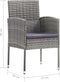 vidaXL - Tuinstoelen - 2 - st - met - donkergrijze - kussens - poly - rattan - grijs