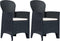 vidaXL - Tuinstoelen - 2 - st - met - kussen - rattan-look - kunststof - antraciet