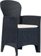 vidaXL - Tuinstoelen - 2 - st - met - kussen - rattan-look - kunststof - antraciet