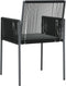 vidaXL - Tuinstoelen - 2 - st - met - kussens - 54x60,5x83,5 - cm - poly - rattan - zwart