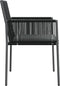 vidaXL - Tuinstoelen - 2 - st - met - kussens - 54x60,5x83,5 - cm - poly - rattan - zwart