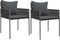 vidaXL - Tuinstoelen - 2 - st - met - kussens - 54x61x83 - cm - poly - rattan - zwart