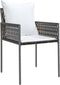 vidaXL - Tuinstoelen - 2 - st - met - kussens - 54x61x83 - cm - poly - rattan - bruin