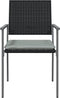 vidaXL - Tuinstoelen - 2 - st - met - kussens - 54x62,5x89 - cm - poly - rattan - zwart