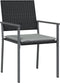 vidaXL - Tuinstoelen - 2 - st - met - kussens - 54x62,5x89 - cm - poly - rattan - zwart
