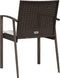 vidaXL - Tuinstoelen - 2 - st - met - kussens - 56,5x57x83 - cm - poly - rattan - bruin