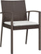 vidaXL - Tuinstoelen - 2 - st - met - kussens - 56,5x57x83 - cm - poly - rattan - bruin