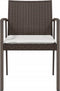 vidaXL - Tuinstoelen - 2 - st - met - kussens - 56,5x57x83 - cm - poly - rattan - bruin