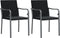 vidaXL - Tuinstoelen - 2 - st - met - kussens - 56x59x84 - cm - poly - rattan - zwart