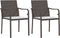 vidaXL - Tuinstoelen - 2 - st - met - kussens - 56x59x84 - cm - poly - rattan - bruin