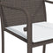 vidaXL - Tuinstoelen - 2 - st - met - kussens - 56x59x84 - cm - poly - rattan - bruin
