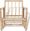vidaXL - Tuinstoelen - 2 - st - met - kussens - bamboe