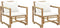 vidaXL - Tuinstoelen - 2 - st - met - kussens - bamboe