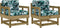 vidaXL - Tuinstoelen - 2 - st - met - kussens - geïmpregneerd - grenenhout