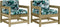 vidaXL - Tuinstoelen - 2 - st - met - kussens - geïmpregneerd - grenenhout