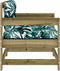 vidaXL - Tuinstoelen - 2 - st - met - kussens - geïmpregneerd - grenenhout