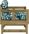 vidaXL - Tuinstoelen - 2 - st - met - kussens - geïmpregneerd - grenenhout