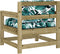 vidaXL - Tuinstoelen - 2 - st - met - kussens - geïmpregneerd - grenenhout