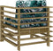 vidaXL - Tuinstoelen - 2 - st - met - kussens - geïmpregneerd - grenenhout