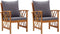 vidaXL - Tuinstoelen - 2 - st - met - kussens - massief - acaciahout