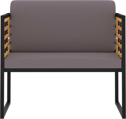 vidaXL - Tuinstoelen - 2 - st - met - kussens - massief - acaciahout - donkergrijs