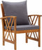 vidaXL - Tuinstoelen - 2 - st - met - kussens - massief - acaciahout