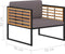vidaXL - Tuinstoelen - 2 - st - met - kussens - massief - acaciahout - donkergrijs
