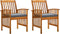 vidaXL - Tuinstoelen - 2 - st - met - kussens - massief - acaciahout