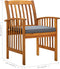 vidaXL - Tuinstoelen - 2 - st - met - kussens - massief - acaciahout
