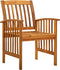 vidaXL - Tuinstoelen - 2 - st - met - kussens - massief - acaciahout